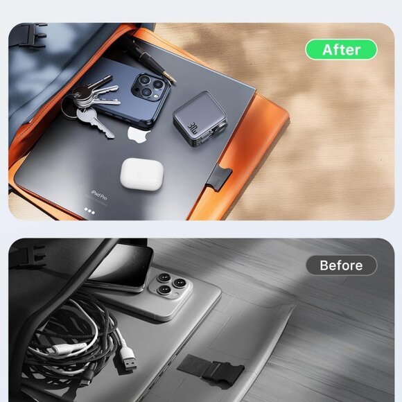 30W Fast Retractable Charger for Travel Essentials, 3 in 1 Retractable Wall Char - Picture 6 of 8